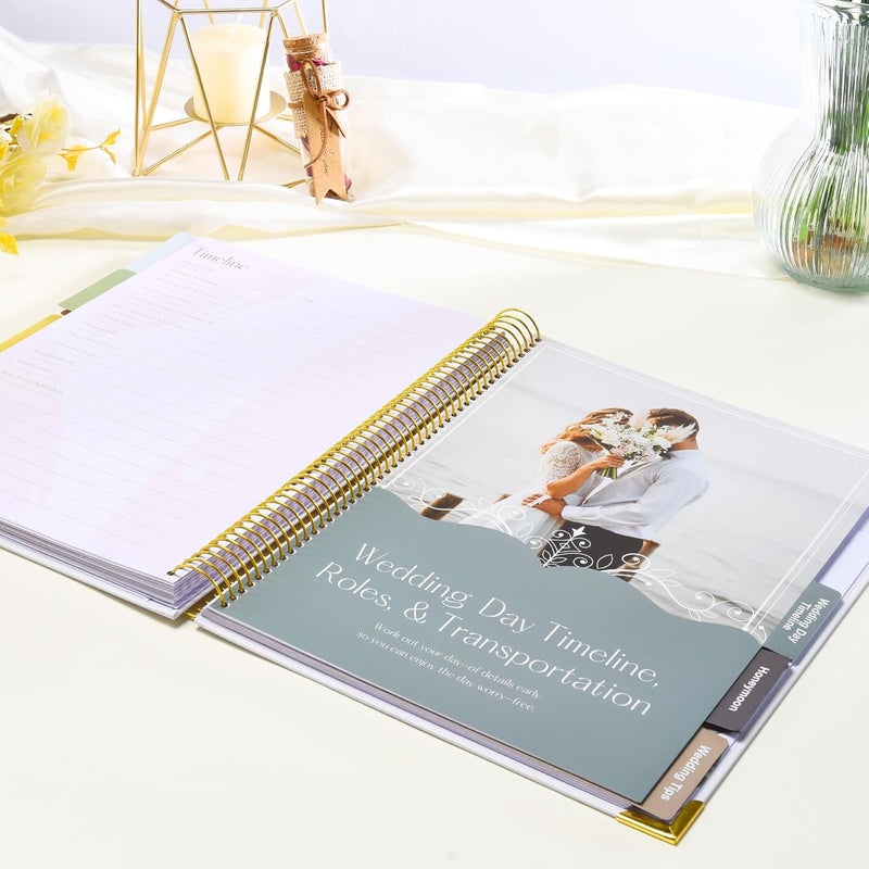 ROXBURGH Wedding Planner Book and Organizer-184 Pages Bridal Wedding Planning Book with Sticker Checklists and Calendars for Bride To Be, Unique Engagement Gifts for Newly Engaged Couples - Image 5
